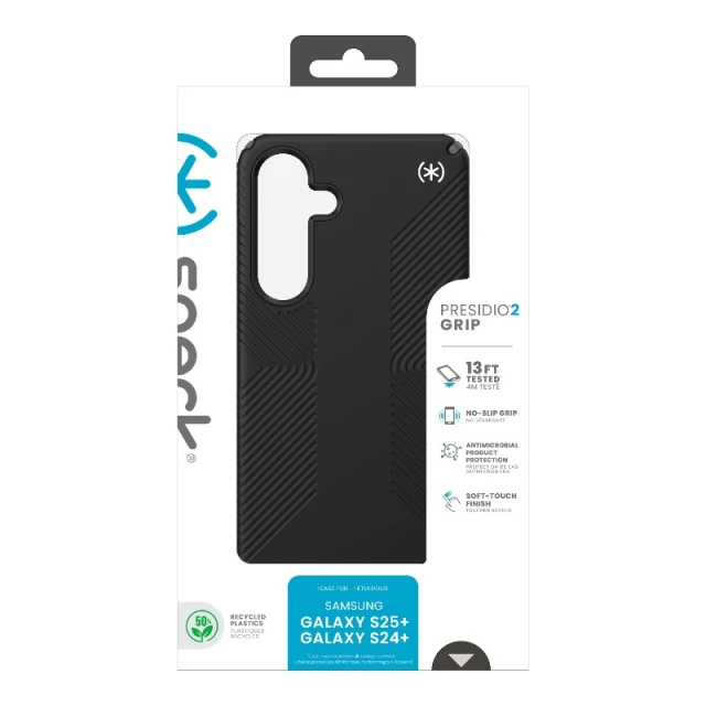Чохол Speck Presidio2 Grip для Samsung Galaxy S25 Plus (S936) Black Slate Grey (150886-3205)