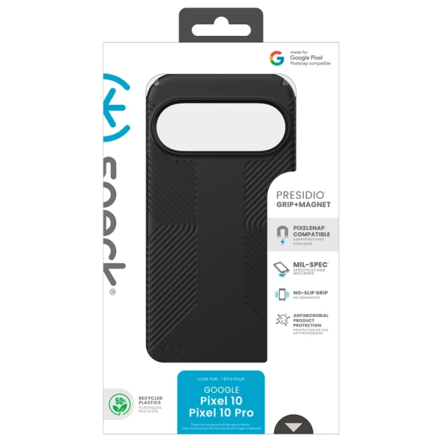 Чохол Speck Presidio2 Grip Magnet для Google Pixel 10 / Google Pixel 10 Pro Black/Slate Grey (150945-3205)