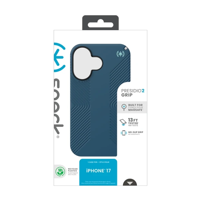 Чохол Speck Presidio2 Grip для iPhone 17 Deep Sea with MagSafe (150958-3261)