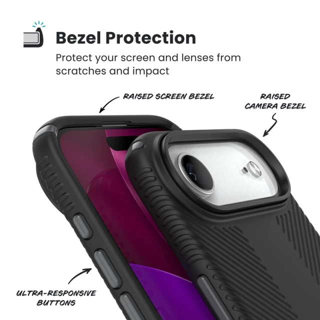 Чохол Speck Presidio2 Grip для iPhone 17 Air Black / Slate Grey / White with MagSafe (150967-D143)