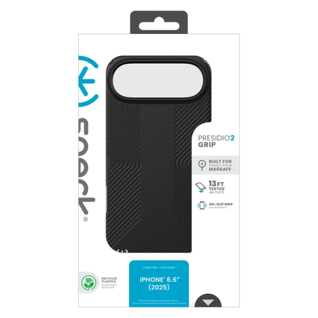 Чохол Speck Presidio2 Grip для iPhone 17 Air Black / Slate Grey / White with MagSafe (150967-D143)