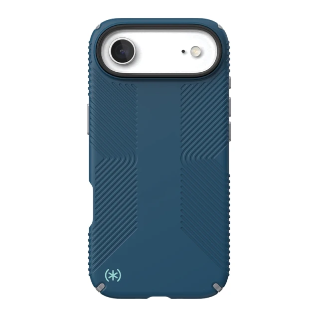 Чохол Speck Presidio2 Grip для iPhone 17 Air Deep Sea / Silver Metallic / Spell Blue with MagSafe (150967-3261)