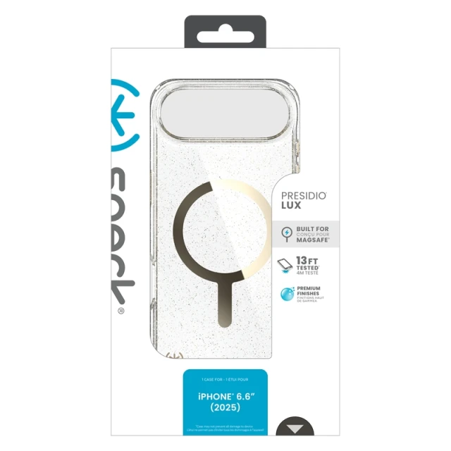 Чохол Speck Presidio Lux для iPhone 17 Air Glitter / Gold Metallic with MagSafe (150969-9221)