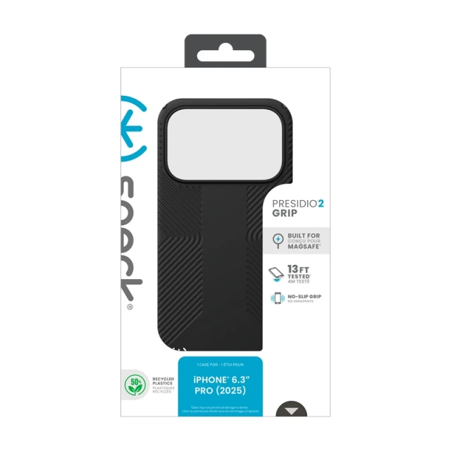 Чехол Speck Presidio2 Grip для iPhone 17 Pro Black / Slate Grey / White with MagSafe (150976-D143)