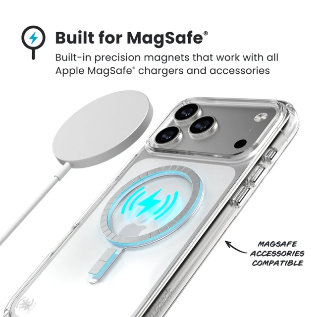 Чохол Speck Presidio Perfect Clear для iPhone 17 Pro Max Clear with MagSafe (150981-3240)