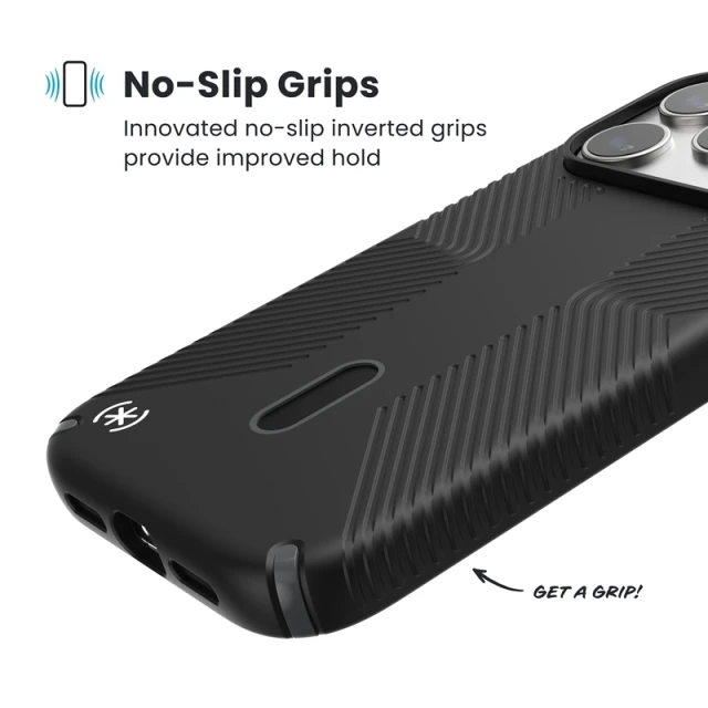 Чохол Speck Presidio2 Grip ClickLock для iPhone 17 Pro Max Black / Slate Grey / White with MagSafe (150986-D143)