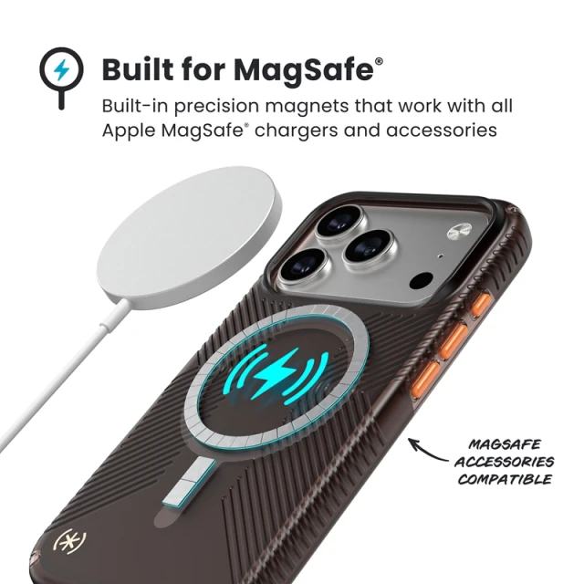 Чохол Speck Presidio Lux Grip для iPhone 17 Pro Luxury Shade Matte / Orange with MagSafe (151004-3262)