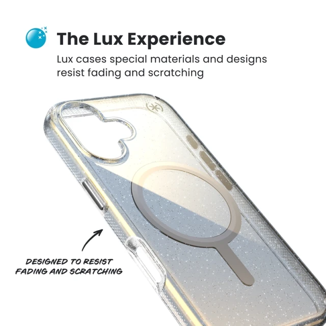 Чохол Speck Presidio Lux для iPhone 17 Hyper Mirror Glitter / Silver Metallic with MagSafe (151013-3274)