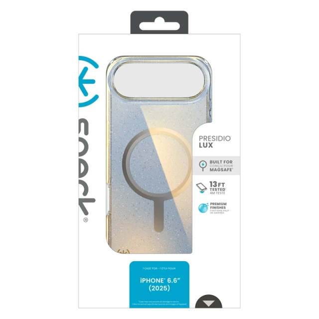 Чохол Speck Presidio Lux для iPhone 17 Air Hyper Mirror Glitter / Silver Metallic with MagSafe (151019-3274)