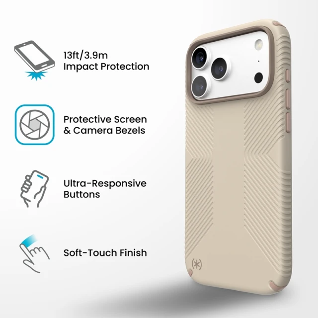 Чохол Speck Presidio2 Grip для iPhone 18 Pro | 17 Pro Papyrus (151096-3290)