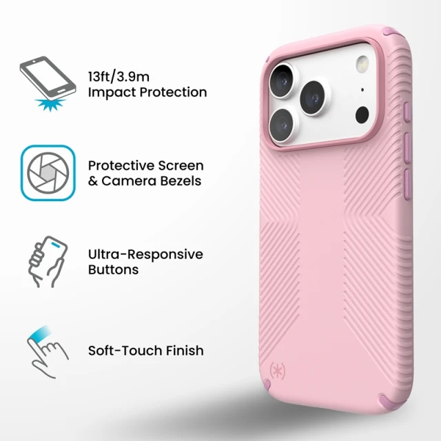 Чохол Speck Presidio2 Grip для iPhone 18 Pro | 17 Pro Pink (151096-3291)