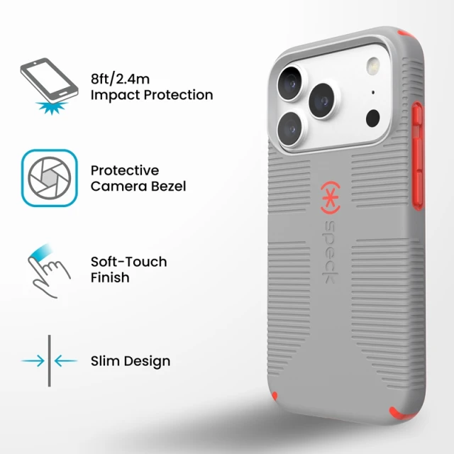 Чохол Speck Candyshell Grip для iPhone 18 Pro | 17 Pro Grey (151102-3295)