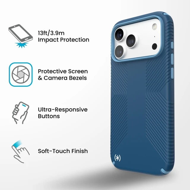 Чохол Speck Presidio2 Grip для iPhone 18 Pro Max | 17 Pro Max Blue (151108-3261)
