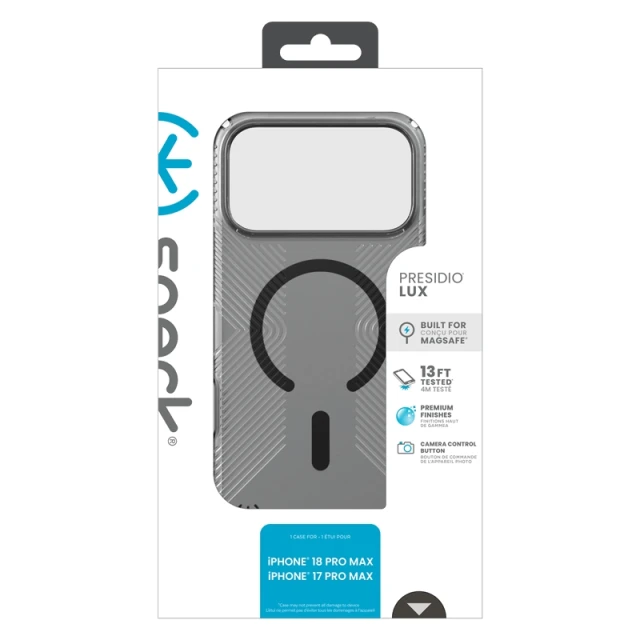 Чохол Speck Presidio Lux Grip для iPhone 18 Pro Max | 17 Pro Max Black (151116-9984)
