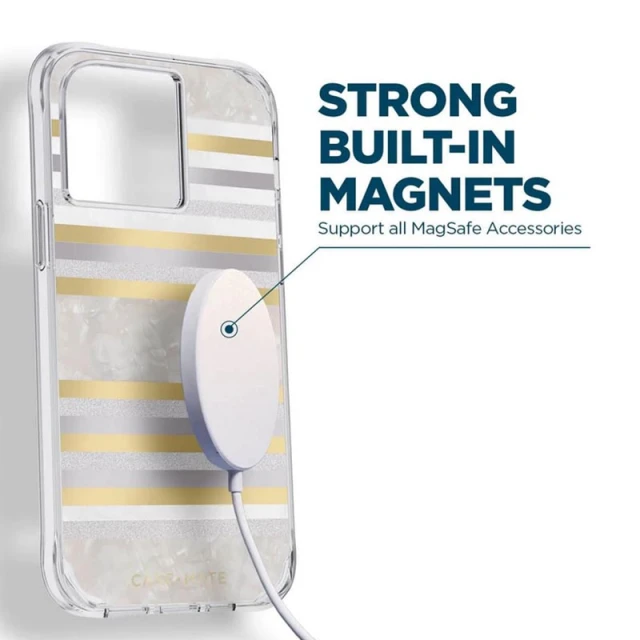 Чохол Case-Mate Pearl Stripes для iPhone 14 Pro Pearl Stripes with MagSafe (CM049226)