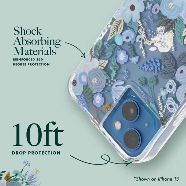 Чехол Rifle Paper Clear для iPhone 14 Plus Garden Party Blue (RP049276)