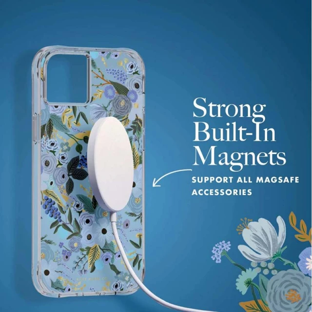 Чохол Rifle Paper Clear для iPhone 14 Plus Garden Party Blue with MagSafe (RP049278)