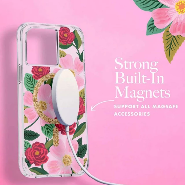 Чехол Rifle Paper Clear для iPhone 14 Plus Rose Garden with MagSafe (RP049280)