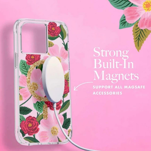 Чохол Rifle Paper Clear для iPhone 14 Pro Max Rose Garden with MagSafe (RP049324)