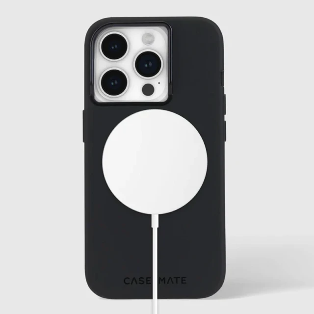 Чехол Case-Mate Silicone для iPhone 15 Pro черный with MagSafe (CM051468)
