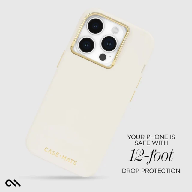 Чохол Case-Mate Silicone для iPhone 15 Pro бежевий with MagSafe (CM051470)