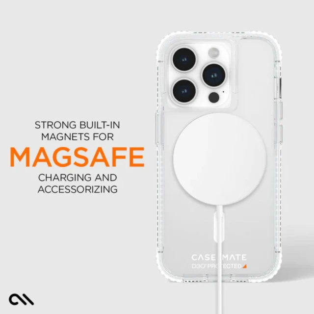 Чохол Case-Mate Ultra Tough D3O Clear для iPhone 15 Pro Clear with MagSafe (CM051486)