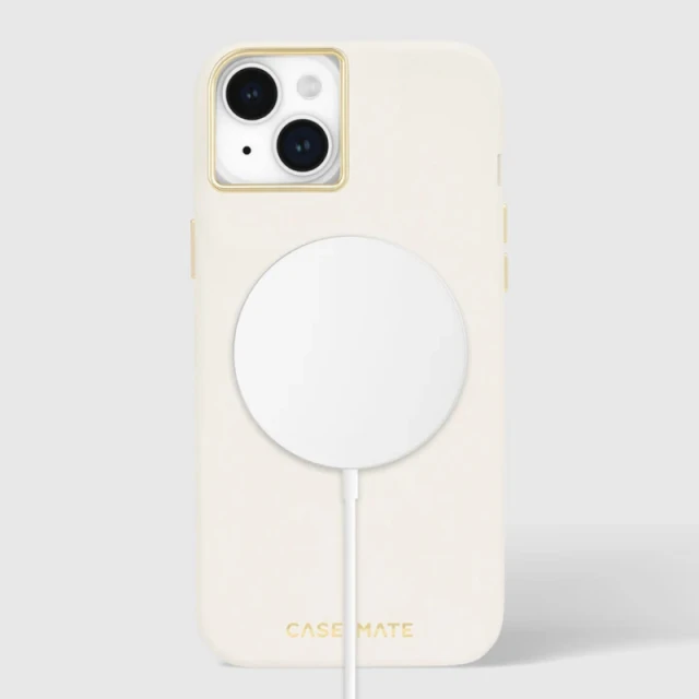 Чохол Case-Mate Silicone для iPhone 15 Plus бежевий with MagSafe (CM051564)