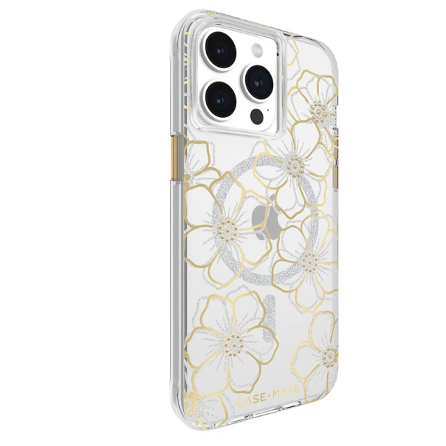 Чохол Case-Mate Floral Gems для iPhone 15 Pro Max Gold with MagSafe (CM051604)