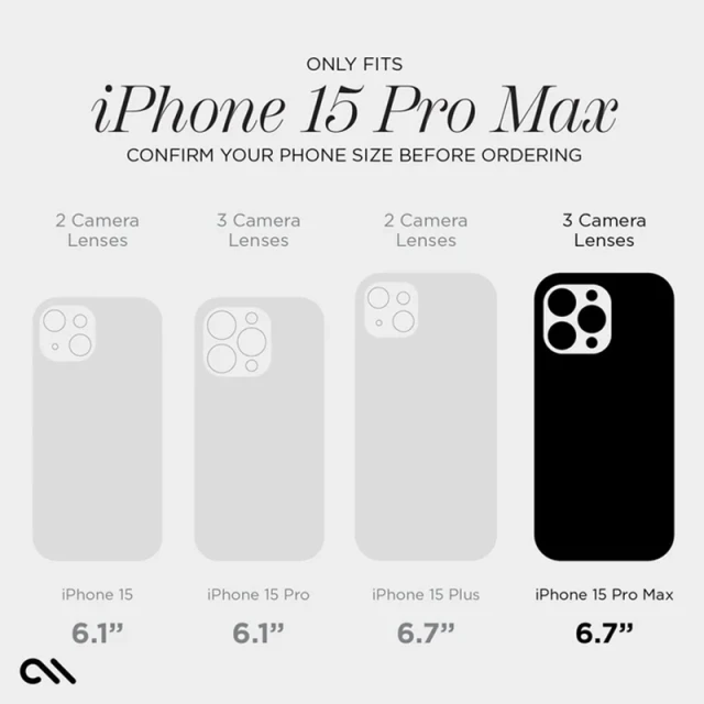 Чохол Case-Mate Silicone для iPhone 15 Pro Max чорний with MagSafe (CM051656)