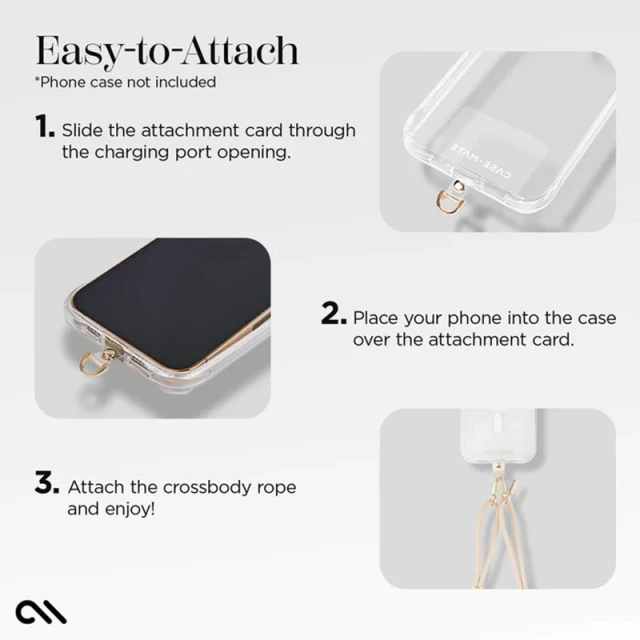 Універсальний шнурок Case-Mate Phone Crossbody Rope Beige (CM053392)