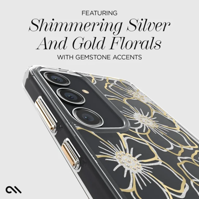 Чохол Case-Mate Floral Gems для Samsung Galaxy S24 Plus (S926) Gold (CM053434)