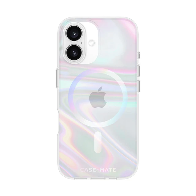 Чехол Case-Mate Soap Bubble для iPhone 16 Iridescent with MagSafe (CM054330)