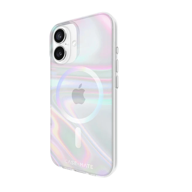 Чехол Case-Mate Soap Bubble для iPhone 16 Iridescent with MagSafe (CM054330)