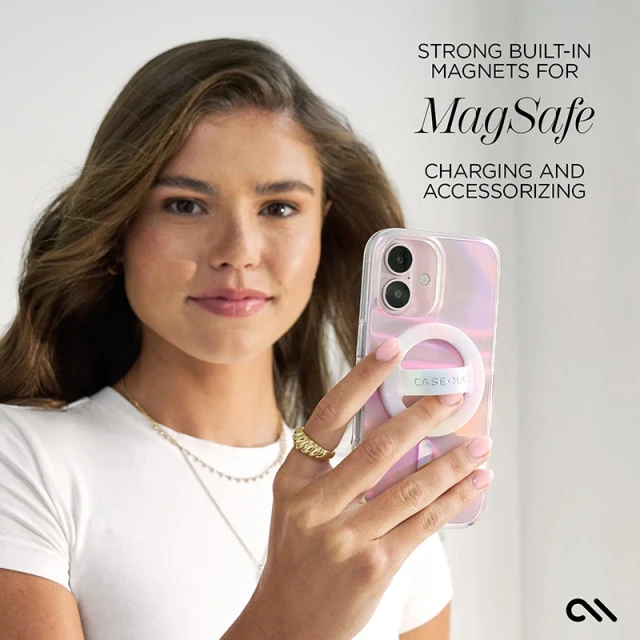 Чехол Case-Mate Soap Bubble для iPhone 16 Iridescent with MagSafe (CM054330)