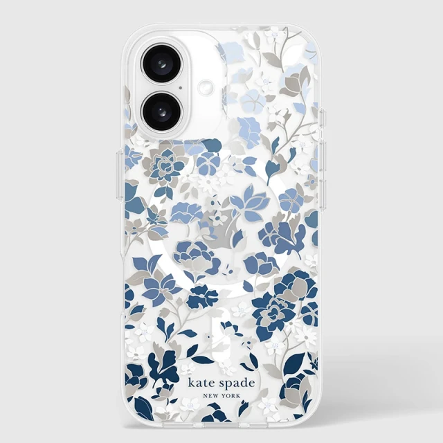 Чехол Kate Spade New York Protective Gems для iPhone 16 Flowerbed Blue (KS054338)