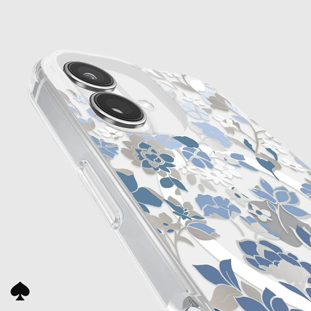 Чехол Kate Spade New York Protective Gems для iPhone 16 Flowerbed Blue (KS054338)