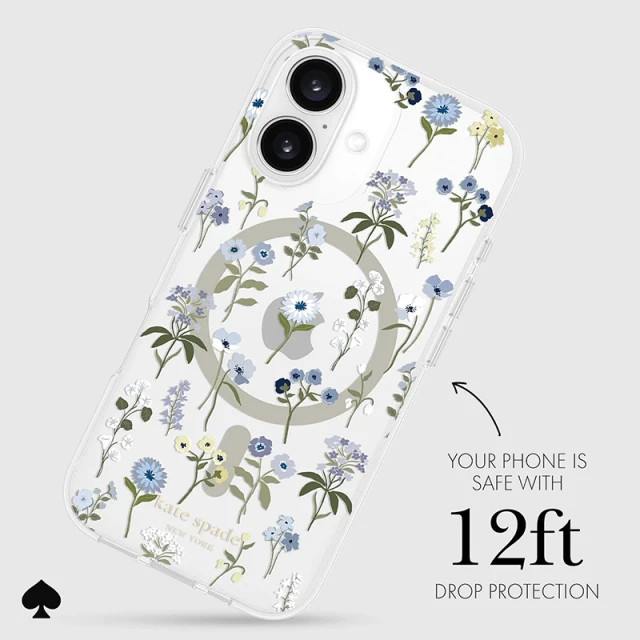 Чехол Kate Spade New York Protective для iPhone 16 Precious Bloom (KS054340)