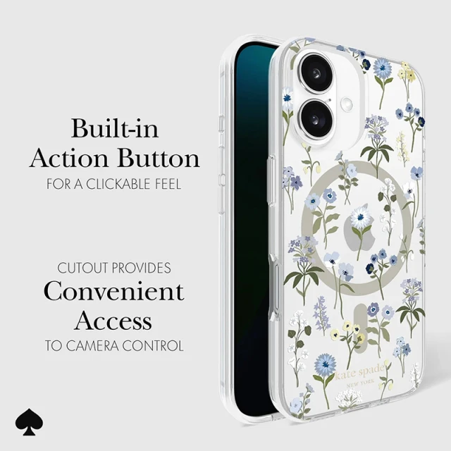 Чехол Kate Spade New York Protective для iPhone 16 Precious Bloom (KS054340)