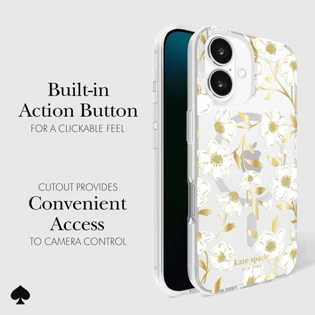 Чохол Kate Spade New York Protective Gems для iPhone 16 Sunshine Floral (KS054342)