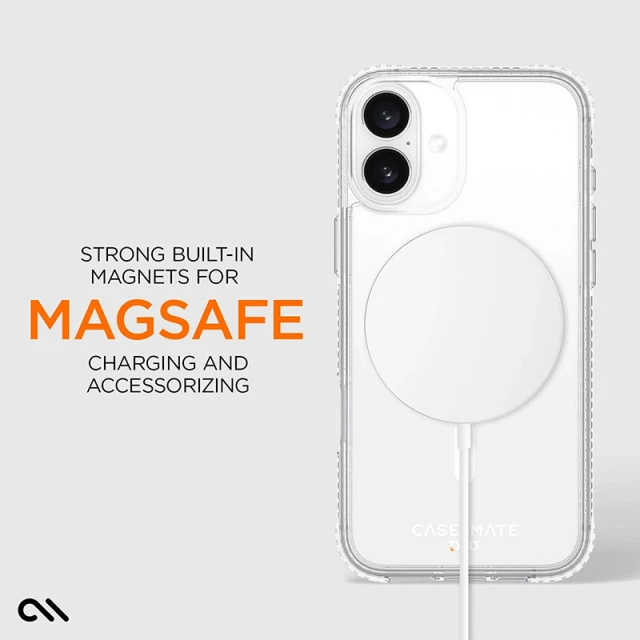 Чохол Case-Mate Tough D3O для iPhone 16 Plus Clear with MagSafe (CM054370)