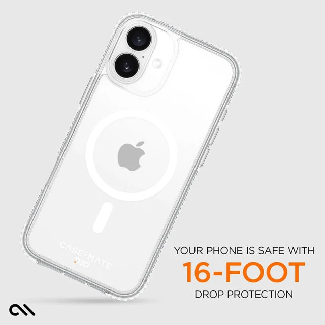 Чохол Case-Mate Tough D3O для iPhone 16 Plus Clear with MagSafe (CM054370)