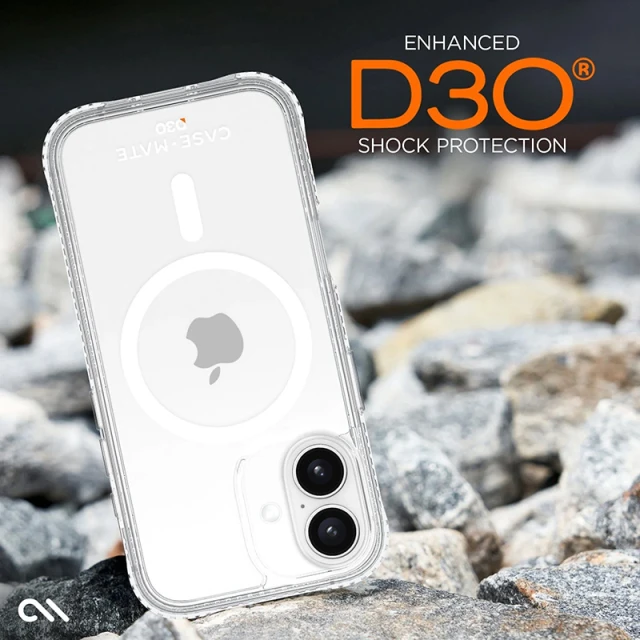 Чохол Case-Mate Tough D3O для iPhone 16 Plus Clear with MagSafe (CM054370)