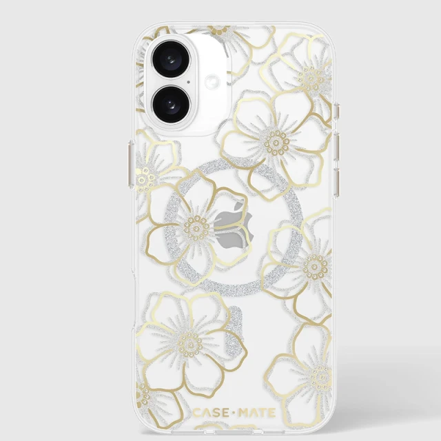 Чохол Case-Mate Floral Gems для iPhone 16 Plus Gold with MagSafe (CM054374)