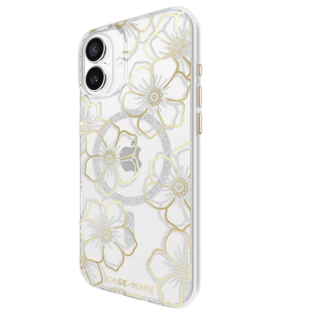 Чохол Case-Mate Floral Gems для iPhone 16 Plus Gold with MagSafe (CM054374)