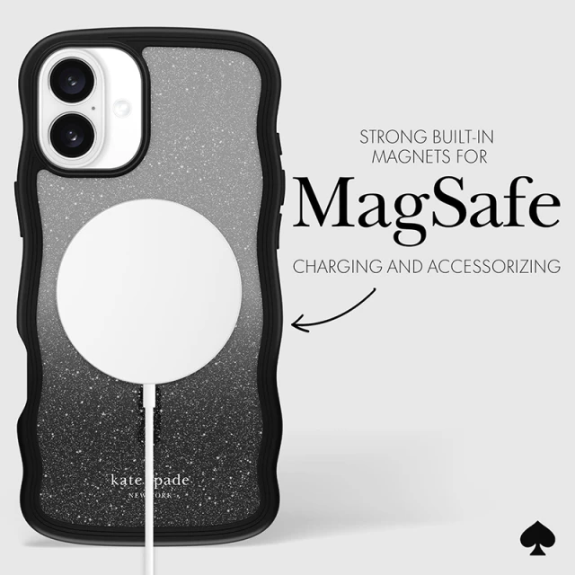 Чохол Kate Spade New York Wavy для iPhone 16 Plus Navy (KS054394)