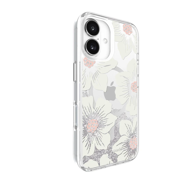 Чохол Kate Spade New York Liquid Glitter для iPhone 16 Hollyhock Floral (KS054600)