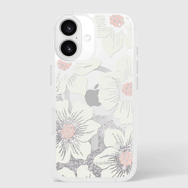 Чохол Kate Spade New York Liquid Glitter для iPhone 16 Hollyhock Floral (KS054600)