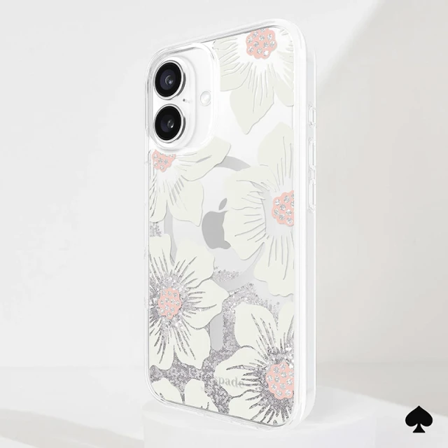 Чохол Kate Spade New York Liquid Glitter для iPhone 16 Hollyhock Floral (KS054600)