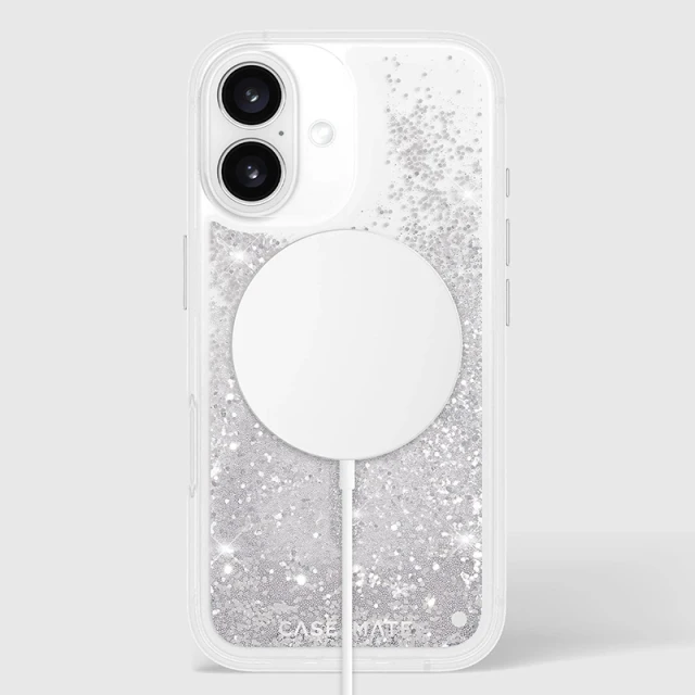 Чохол Case-Mate Waterfall для iPhone 16 Silver with MagSafe (CM054596)