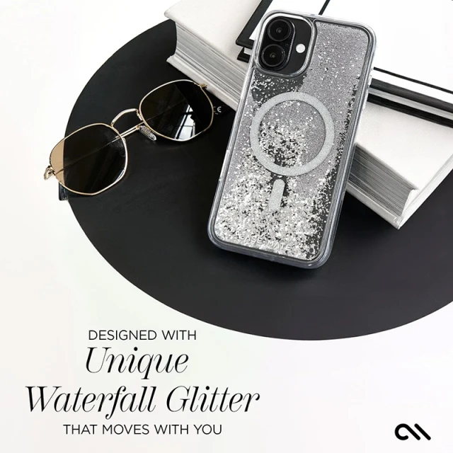 Чохол Case-Mate Waterfall для iPhone 16 Silver with MagSafe (CM054596)